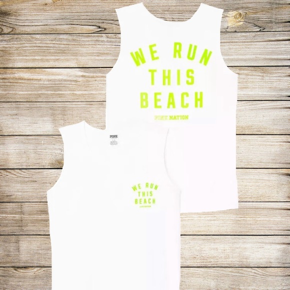 Victoria’s Secret Pink We Run This Beach Tank - Picture 1 of 3